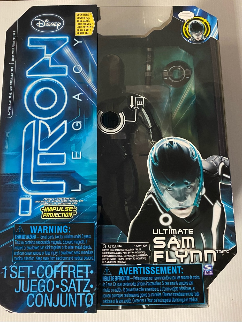Disney Spin Master 12" TRON Legacy Figure Ultimate Sam Flynn Talking Sealed New